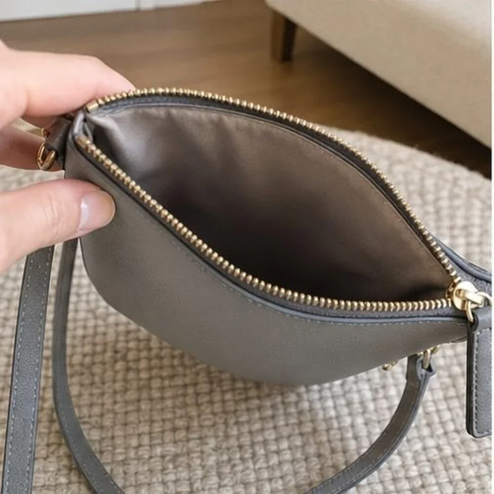 Burgundy Pebbled Crossbody Bag